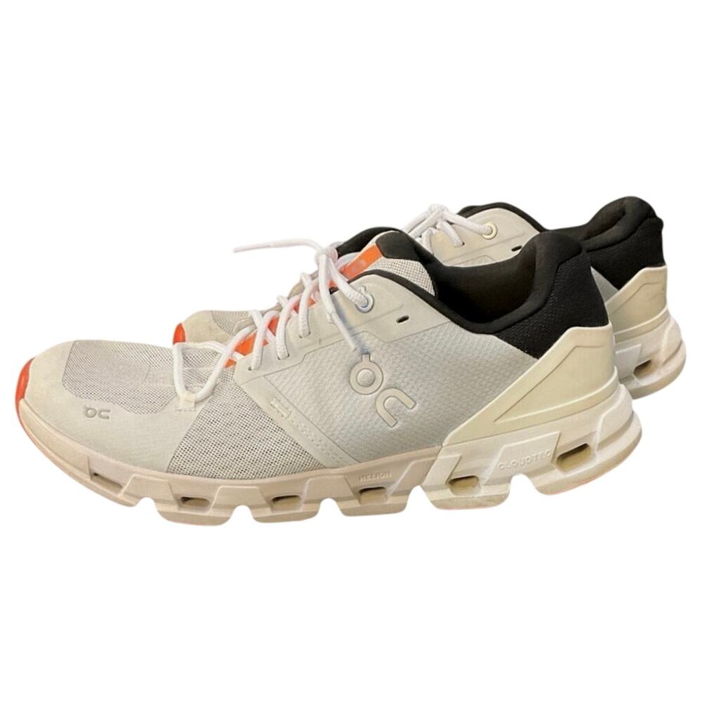 On Cloudflyer 4 Men’s 10 Glacier White Orange CloudTec Running Shoes